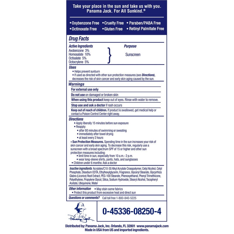 Panama Jack Sport Sunscreen Lotion - SPF 50, Broad Spectrum UVA/UVB Protection, Non-Greasy, PABA, Paraben, Gluten & Cruelty Free, 3 FL OZ (Pack of 1) - Image 5